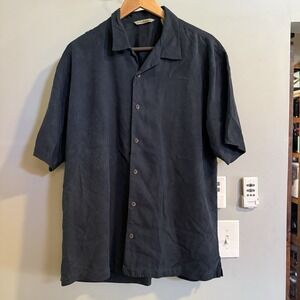 Tommy Bahama Shirt Floral Tribal Island Silk Camp Short Sleeve‎ Mens Large